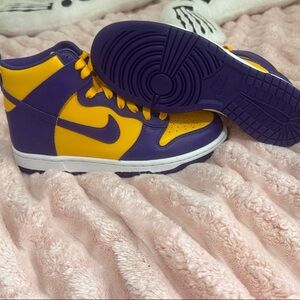 Nike Bold Purple and Yellow High-Tops